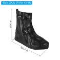 thumbnail image 2 of Unique Bargains Couvre-Chaussures Imperméables en Silicone Réutilisables et Pliables 32x23cm pour Surchaussures, Noir, 2 of 7