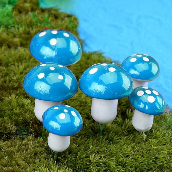 HBBKVI Foam Mushroom Decoration Props, 60 Pcs Bright Colored Ornaments for Flower Arrangements, Miniature Gardens, Party Decor, Fade-Resistant and Long-Lasting, 3.9x3.9x0.8in in 4 Colors