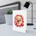 thumbnail image 5 of DistinctInk Greeting Card / Note Card - Valentine's Day Golden Retriever Puppy - PACK of 10, 5 of 7