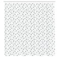 thumbnail image 2 of Ambesonne Floral Shower Curtain, Wildflowers and Hearts Art, 69"Wx84"L, Pale Green Cadet Blue, 2 of 4