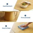 thumbnail image 4 of 43" Round Dining Table for 4, Wooden Dining Room Table with Pedestal Base, Modern Farmhouse Kitchen Table for Home, Dining Room, Living Room（Only  Table）-Natural, 4 of 7