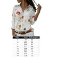 thumbnail image 2 of serony Blouse à Manches Longues pour Femmes, Motif Floral, Style Ample, 2 of 7