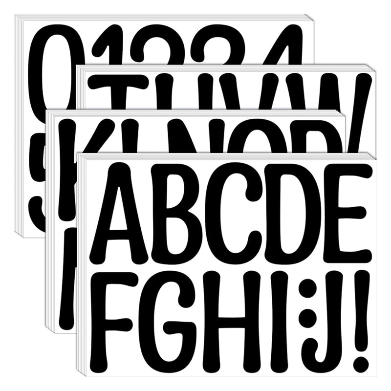 48 Sheets Large Letter Stickers 4 Inch Alphabet Number Letter Stickers Vinyl Self Adhesive Stickers Letters