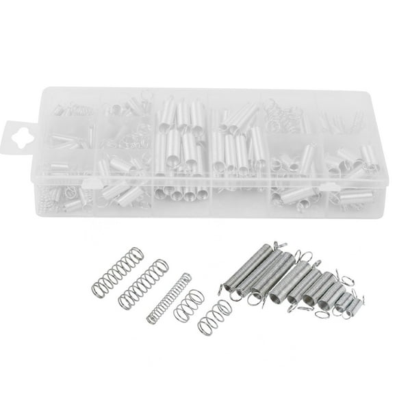 Spring Steel Material Extension And Pressure Spring Steel Spring, Extension Spring, Practical For Industrial Repairs Hardware Hand-Operated Tools Diy Tool 200PCs Spring