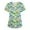 03-Light Green, variant on Nurse Uniforms Women,Womens Scrub Tops - Short Sleeve V-Neck Easter Printed Scrub Top Women Uniform Shirts with Side Pockets,Pink,XXL