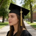 thumbnail image 7 of Hagloyecr 2026 Graduation Cap Topper with Tassel Unisex Matte Bachelor High School Cap Adjustable Size Red, 7 of 7