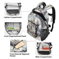thumbnail image 5 of JIALIOU 14" Laptop Backpack Waterproof Airline Approved Stylish Casual Daypack for Travel Business College Work, Castles Float in Air, 5 of 8
