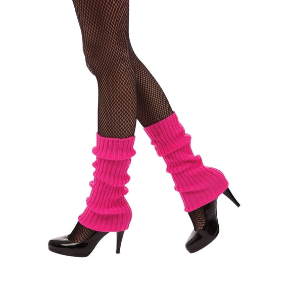 Leg Warmer Neon Pink Costume Accessories Party One Size Male Adult Fancy Dress Book Week Halloween