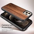 thumbnail image 4 of Nagebee Case for iPhone 12, iPhone 12 Pro 6.1 inch (2020 Release), Real Natural Walnut Wood, Dual Layer Hybrid Protective Bumper Shockproof Phone Cover (Every Piece is Unique) - Wood, 4 of 6
