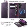 thumbnail image 3 of CaseMe Wallet Case for Samsung Galaxy A57 5G, 2-in-1 PU Leather【RFID Blocking】Flip Card Holder Stand Shockproof Magnetic Detachable Cover for Samsung Galaxy A57 5G 6.7",Purple,For Galaxy A57 5G, 3 of 11