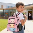 thumbnail image 4 of Jeiento Cute Axolotl 13.5 Inch Lightweight Backpack for Toddler, Preschool Kids School Bag for 2-6 Year Old, 2 Front Zipper + 2 Mesh Side Pockets, 4 of 7
