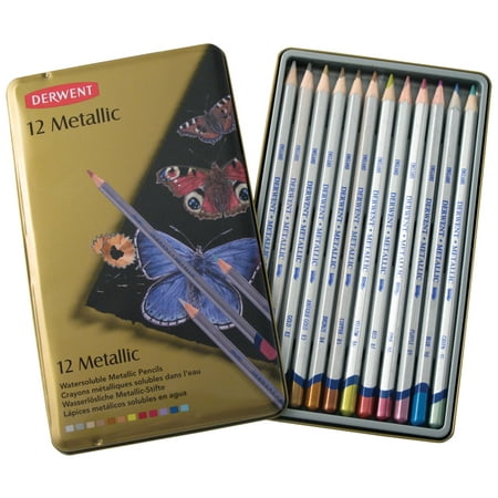 Derwent Metallic Pencils, 12 count