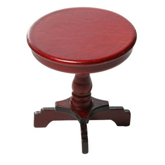 EeaseCA Mini Meubles Petite Table Ronde Meubles de Maison de Poupée en Bois Table Miniature