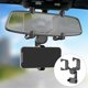 thumbnail image 3 of Espejo retrovisor para vehículo, soporte para teléfono, soporte retráctil apto para navegación Negro kusrkot Montaje del espejo retrovisor, 3 of 7