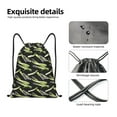 thumbnail image 5 of Drawstring Backpack - black Asparagus Print Splash Proof Small Drawstring Gym Bag for Women Men, Cinch Sports String Bag Backpack for Travel Swimming Beach, 5 of 8