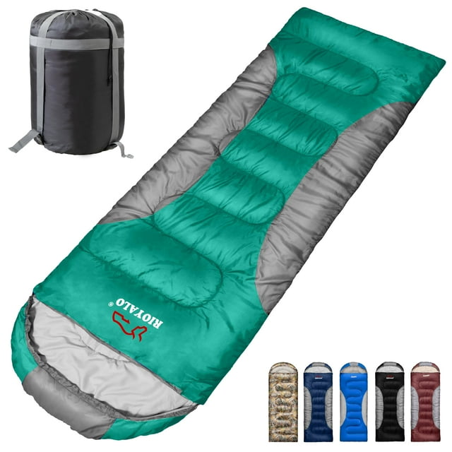Saco de Dormir Rioyalo para Adultos, Impermeable, para Camping, 0 Grados