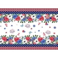 thumbnail image 2 of 4th of July Tablecloth 60x84 Inch Rectangle, Patriotic Tablecloth, Independence Day American Flag Red White and Blue Floral Table Cover for Party Picnic Dinner Decor, 2 of 6