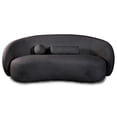 thumbnail image 2 of Furniture of America Caro Modern Chenille Low Profile Sofa with Pillows, Black, 2 of 5