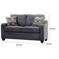 thumbnail image 4 of Acme Fabric Upholstered Wooden Loveseat with Tapered Feet, Gray- Saltoro Sherpi, 4 of 5