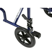 Drive Medical Lightweight Transport Wheelchair, 19 Seat, Blue