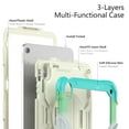 thumbnail image 6 of For iPad (A16)11th /10th Generation 11/10.9 inch 2025/2022 Case, 360 Rotating Shockproof Cover with Stand, Screen Protector, Shoulder Strap, Rainbow Blue, 6 of 7