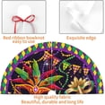 thumbnail image 4 of Mardi Gras Christmas Tree Skirt 48" for Xmas Halloween New Year Holiday Party Home Tree Mat Decor Ornaments Decoration, 4 of 6