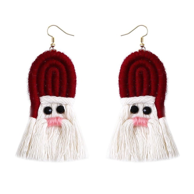 Sonducket 1 Pair Christmas Woven Earrings Fashion Work Trendy Christmas Birthday Party Date Wedding Women Bridal Jewelry Ropa, zapatos y accesorios Miscelánea No.2 Sonducket AP006515-02