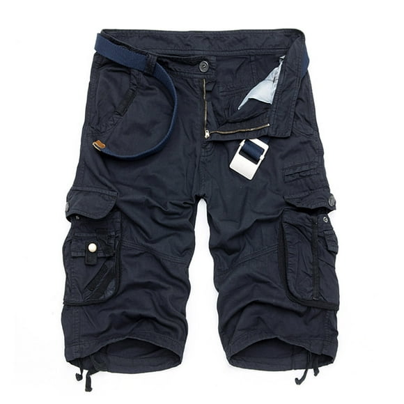 jsaierl Cargo Shorts for Men Plus Size Multi Pockets Shorts Outdoor Military Shorts Comfortable Workwear Cargo Shorts
