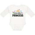 thumbnail image 3 of Inktastic Grandpa's Princess Crown and Flowers Girls Long Sleeve Baby Bodysuit, 3 of 5