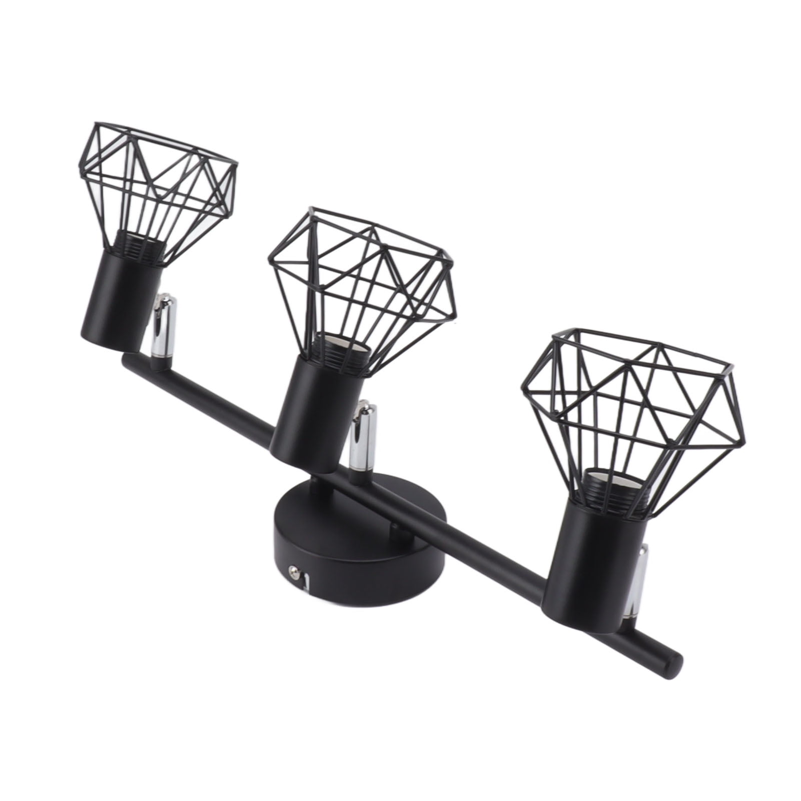 Sarapandan Matte Black Finish, Modern Ceiling Spotlight, 85-265V, Fashionable Design Rotatable 3-Light Track Lighting Kit