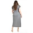thumbnail image 3 of Vestido largo manga volantes Roman Fashion /Tallas Extras, 9940-SO (Gris) gris 42, 3 of 5