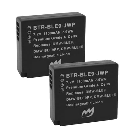 Replacement for Panasonic Lumix DMC-ZS80 Battery (2-Pack, 1100mAh)