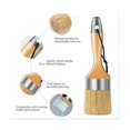 thumbnail image 4 of Pincel para cera y tiza (juego de 2), pinceles para cera y pintura de tiza para muebles, manualidades, cerdas naturales, 4 of 5