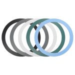 5Pcs Adapter Ring, Wireless Charger, Black/Grey/White/Sky Blue/Green
