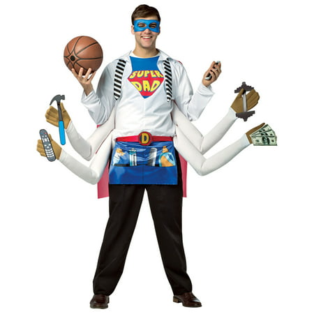 Morris Costumes Mens Polyester Attach Foam Arms Super Dad Costume 38-47, Style
