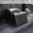 thumbnail image 3 of RYANSTAR RACING Truck Seat/Bench Organizer, Rear Bench Seat Consoles with LED Light, USB Port, Cup Holders, Armrest, and Padded Top Lid, 3 of 8