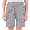 thumbnail image 2 of Daznico Kids Boys Dinosaur Print Shorts Beige Elastic Waist Casual Summer Beach Play Shorts for Toddler to ,5-6 Years, 2 of 4