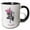 Black/White, variant on 3drose, Pretty Pink and White Periwinkle Botanical Print, 15oz Mug