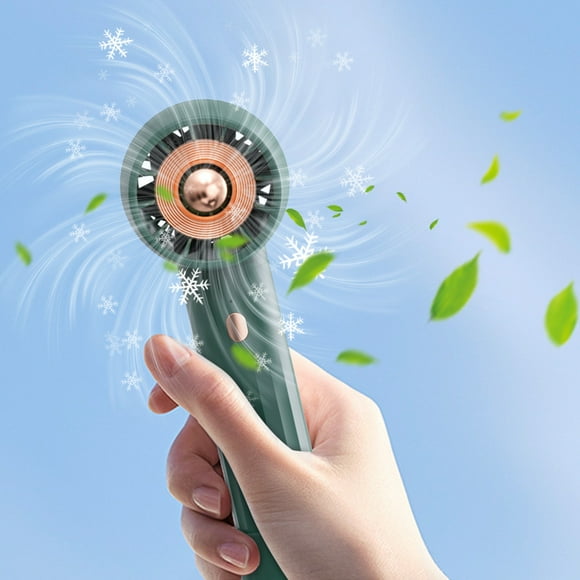 Xihbxyly Mini Ventilador Portátil, Diseño de Carga Usb, Motor Silencioso Sin Escobillas, Ajuste de Tres Velocidades, Ventilador de Escritorio Compacto, Ideal para Viajes, Oficina, Regalo de Verano, 5