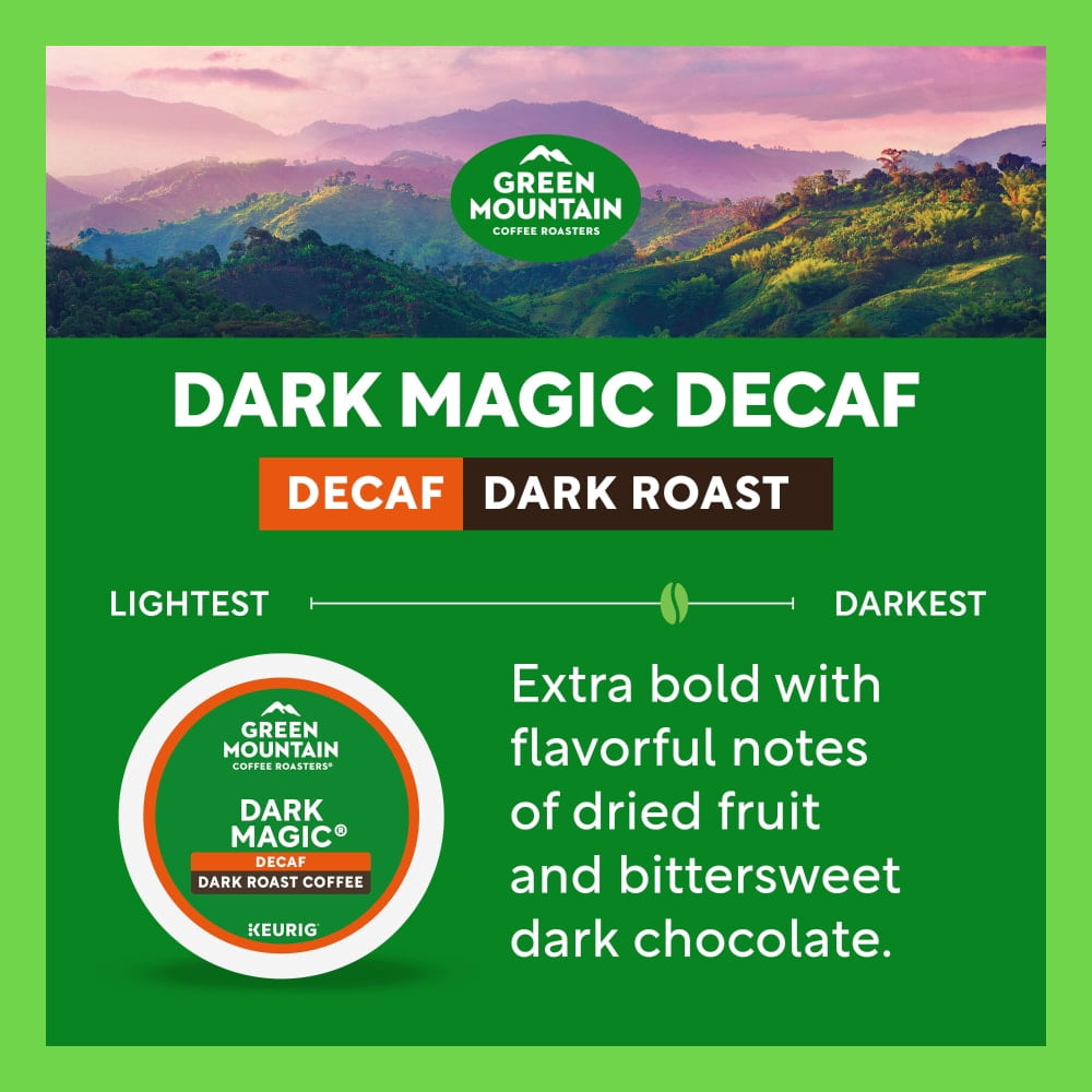 Green Mountain Coffee Dark Magic Decaf Dark Roast K-Cup Coffee Pods 10 ct - 3 Pack