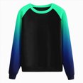 thumbnail image 5 of Towmus Women's Regular-Fit Long-Sleeve Crew Neck Fall Casual Color Block Sweatshirts for Women Solid Color Basic Tops, 5 of 6