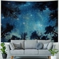 thumbnail image 4 of Chilfamy  Starry Sky Tapestry Starry Night Forest Nature Scenery Landscape Tapestry Living Room Bedroom Decoration Tapestry 50x40inch, 4 of 6