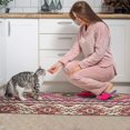 thumbnail image 3 of Pink Boho Tribal Diamonds and Triangles Pattern Kitchen Rugs Sets Of 2,Anti Fatigue Kitchen Mat Rugs Non Slip Washable,Decorative Kitchen Floor Mats for Kitchen,Sink,Laundry,17"x30"+17"x47", 3 of 7