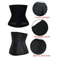 thumbnail image 7 of FANNYC Shapewear For Women Waist Trainer With 4 Hooks Waist Cincher Corset Hourglass Body Shaper Girdle Trimmer Seamless Underbust Corset, Black/Off-White, 7 of 7
