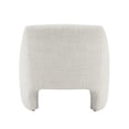 thumbnail image 5 of Modern Accent Chair, Upholstered Arm Chair Living Room Bedroom, Performance Fabric in White, 5 of 10