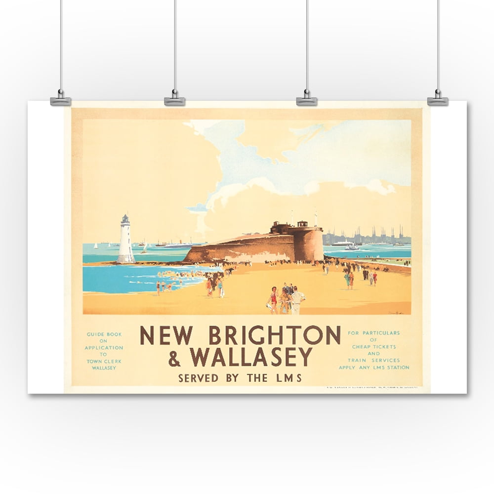 NEW BRIGHTON WIRRAL POSTER VINTAGE ADVERTISING RETRO RAILWAY TRAVEL ART