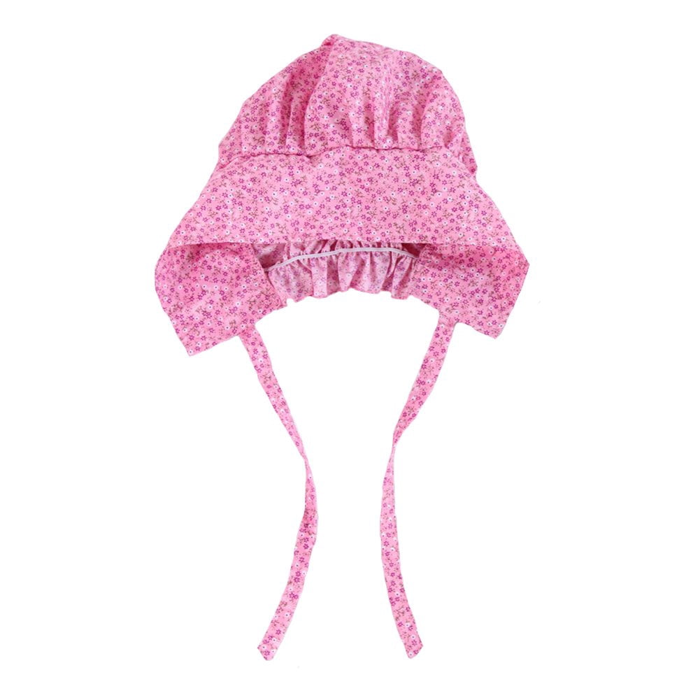 Making Believe Girls Classic Calico Pioneer Bonnet - 4-8 Years - Pink