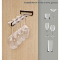 thumbnail image 5 of 4 perchas de vidrio para estante, soporte de vidrio de hierro para 4 vasos, estante de exhibición de copas de vino montado en la pared, soporte de vidrio al revés para gabinetes de vino, bares, Ki, 5 of 5