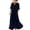 Dark Blue, variant on Admvng Dress for Women Twist Front Short Sleeve V Neck Casual Summer Pocket Dress