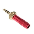 thumbnail image 2 of facefd 3.5mm Screw Lock Stereo Jack Male Plug Metal Audio Solder Adapter red, 2 of 7